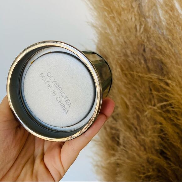 VINTAGE Mirrored Panel Silver Grey Metal Cup Glass Holder Decor Vase Gatsby - Picture 2 of 9